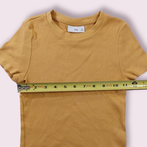 TNA Ribbed T-Shirt Short Sleeve Yellow - Picture 6 of 9